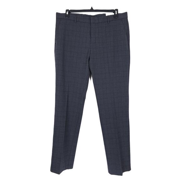 Tommy Hilfiger Men's Modern-Fit Stretch Dress Pants Grey Blue Plaid 32x32 NWT - Picture 2 of 6